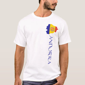 アンドラの旗の地図 Tシャツ