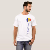 アンドラの旗の地図 Tシャツ (正面フル)