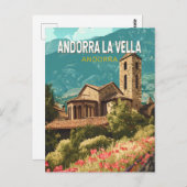 アンドララベラトラベルアートヴィンテージ ポストカード (正面/裏面)