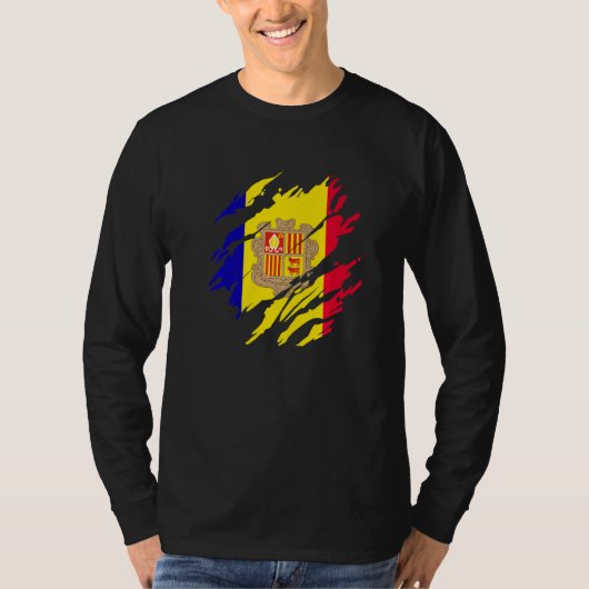 アンドラン国旗アンドラ Tシャツ (正面)