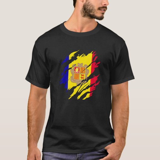 アンドラン国旗アンドラ Tシャツ (正面)