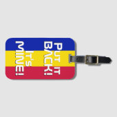 アンドラ国おもしろい旗 ラゲッジタグ (正面横)