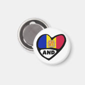 アンドラ国コードフラグハートと マグネット (正面/裏面)