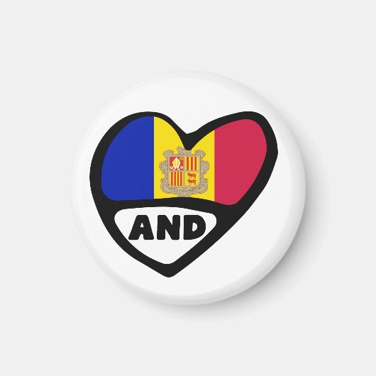 アンドラ国コードフラグハートと マグネット (正面)