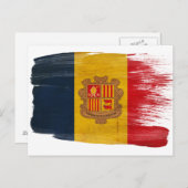 アンドラ国旗のはがき ポストカード (正面/裏面)