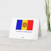 アンドラ国旗のグリーティングカード シーズンカード (裏面)