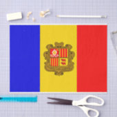 アンドラ国旗のティッシュペーパー 薄葉紙 (クラフト)