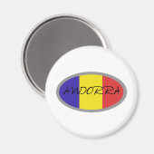 アンドラ国旗のデザイン! マグネット (正面/裏面)