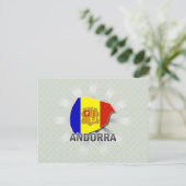 アンドラ国旗の地図2.0 ポストカード (スタンド正面)