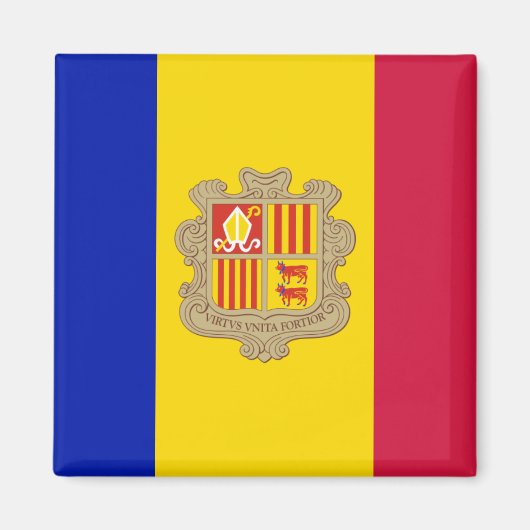 アンドラ国旗の磁石 マグネット (正面)