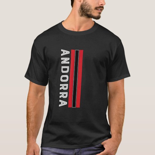 アンドラ国旗の色 Tシャツ (正面)