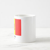 アンドラ国旗カスタムのカップ コーヒーマグカップ (中央)