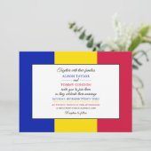 アンドラ国旗、アンドラ結婚ー国旗 招待状 (スタンド正面)