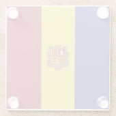 アンドラ国旗 ガラスコースター (裏面)