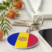 アンドラ国旗 キーホルダー (側面)