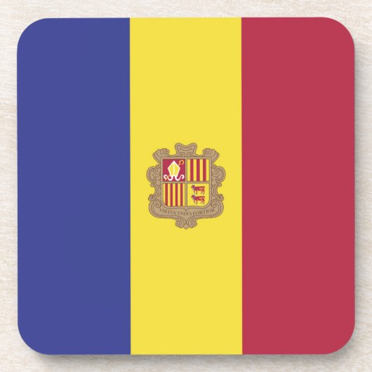 アンドラ国旗 コースター (正面)