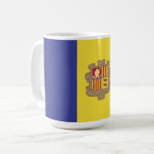 アンドラ国旗 コーヒーマグカップ (正面左)