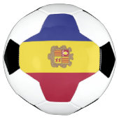 アンドラ国旗 サッカーボール (回転)