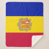 アンドラ国旗 シェルパブランケット (正面)