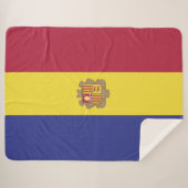 アンドラ国旗 シェルパブランケット (正面(横))