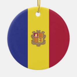 アンドラ国旗 セラミックオーナメント