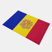 アンドラ国旗 ドアマット (アングル)