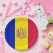 アンドラ国旗 ペーパープレート (パーティー)