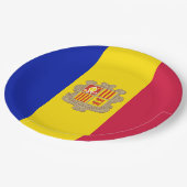 アンドラ国旗 ペーパープレート (アングル)