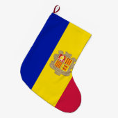 アンドラ国旗 ラージクリスマスストッキング (正面 (吊り時))