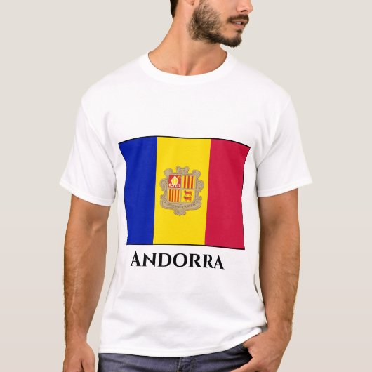 アンドラ国旗 Tシャツ (正面)