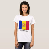 アンドラ国旗 Tシャツ (正面フル)