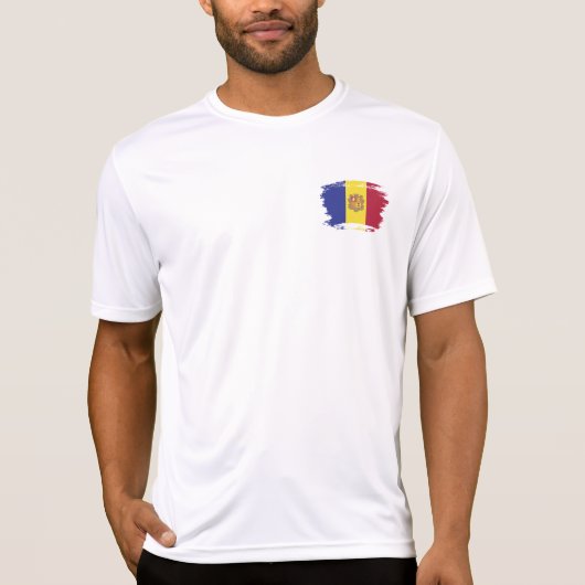 アンドラ国旗 Tシャツ (正面)