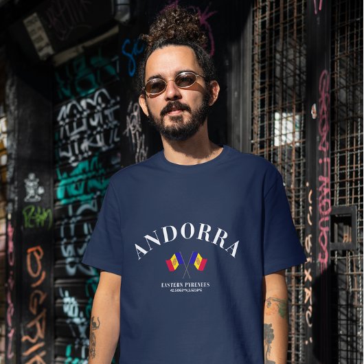 アンドラ国旗Tシャツ – 愛国的なアパレル Tシャツ