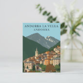 アンドラ・ラ・ヴェッラ・アンドラ・ヴィンテージ・トラベルアート ポストカード (スタンド正面)