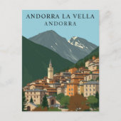 アンドラ・ラ・ヴェッラ・アンドラ・ヴィンテージ・トラベルアート ポストカード (正面)
