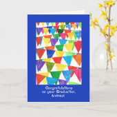 アンドリューのための旗布の卒業のお祝い カード (黄色い花)