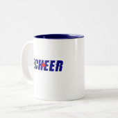 アンドリューシーアはっきりしたスピーディーブルーメープルリーフカラー ツートーンマグカップ (正面左)