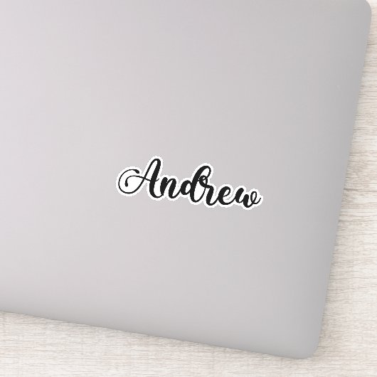 アンドリュー名 – 手書き書道 シール (詳細)