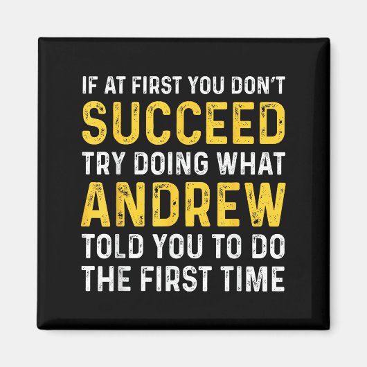 アンドリュー　もし最初から成功しなくても　アンドリュー生誕 マグネット (正面)