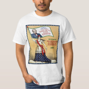 アンドリュー・ジョンソン大統領の1868年の選挙(ライト) Tシャツ