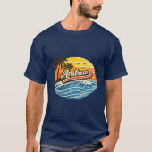 アンドリュー レトロ サンセット 名前 デザイン Tシャツ (正面)