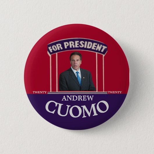 アンドリューCuomo 20 20 缶バッジ (正面)