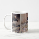 アンドリューDenmanのアメリカヘラジカのマグ コーヒーマグカップ (左)