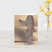 アンドリューDenmanのクーガーNotecard カード (黄色い花)