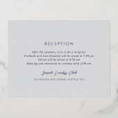 アンドレアグレーエレガントなウェディングフォイルエンクロージャカード 箔招待状ポストカード (正面)