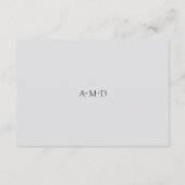 アンドレアグレーエレガントな結婚式 エンクロージャーカード (裏面)