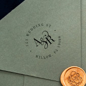 アンドレアシンプルゴム結婚の差出人住所スタンプ ラバースタンプ