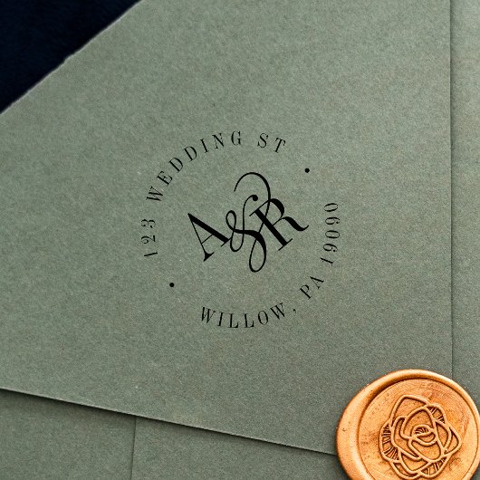 アンドレアシンプルゴム結婚の差出人住所スタンプ ラバースタンプ