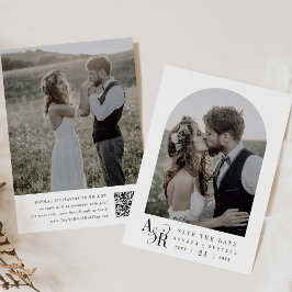 アンドレアシンプルミニマモダンリストモノグラム結婚ズ セーブザデート