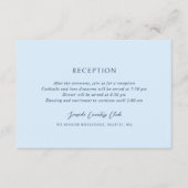 アンドレアスカイブルーエレガントウェディング エンクロージャーカード (正面)